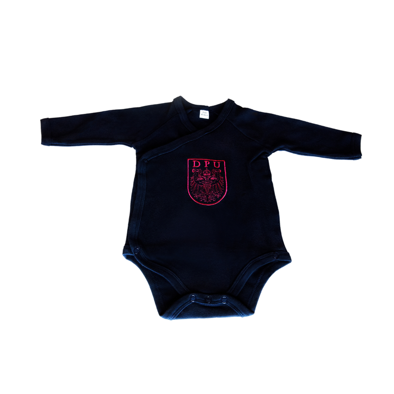 Baby Body navy - pinkes Wappen